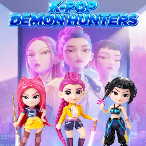 kpop猎魔女团老虎明星系列解压手办模型盲盒公仔动漫周边圣诞玩具