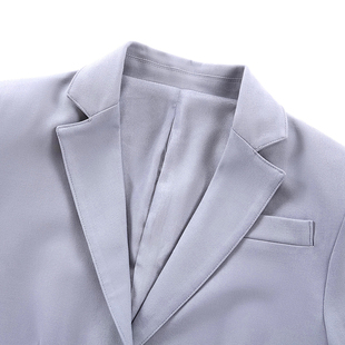 招行秋冬新款加厚西装外套工作服女工装制服灰色职业装