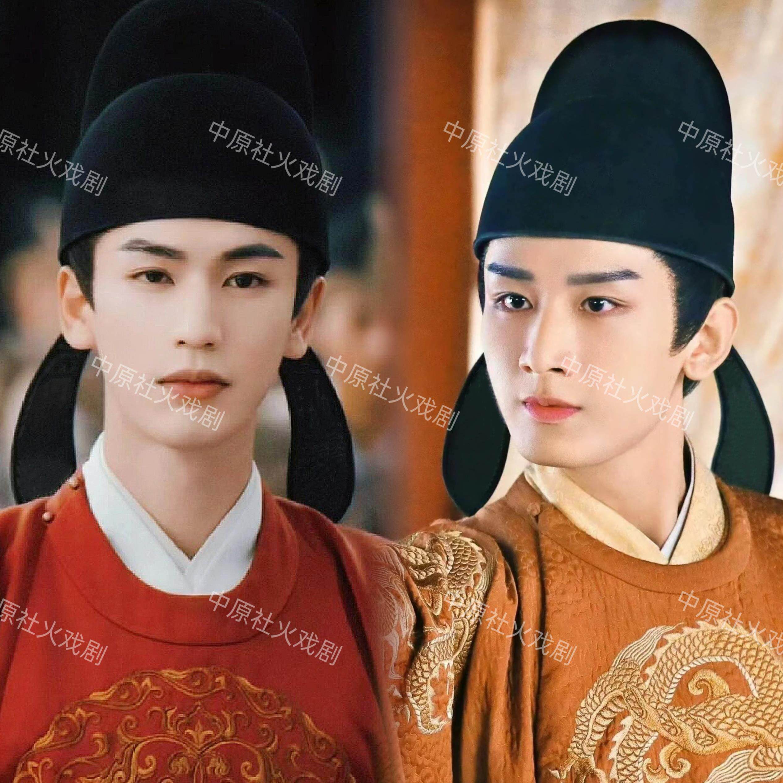 李白帽子唐朝宋朝帽子展昭书生居士头巾戏剧摄影乌纱帽古代帽