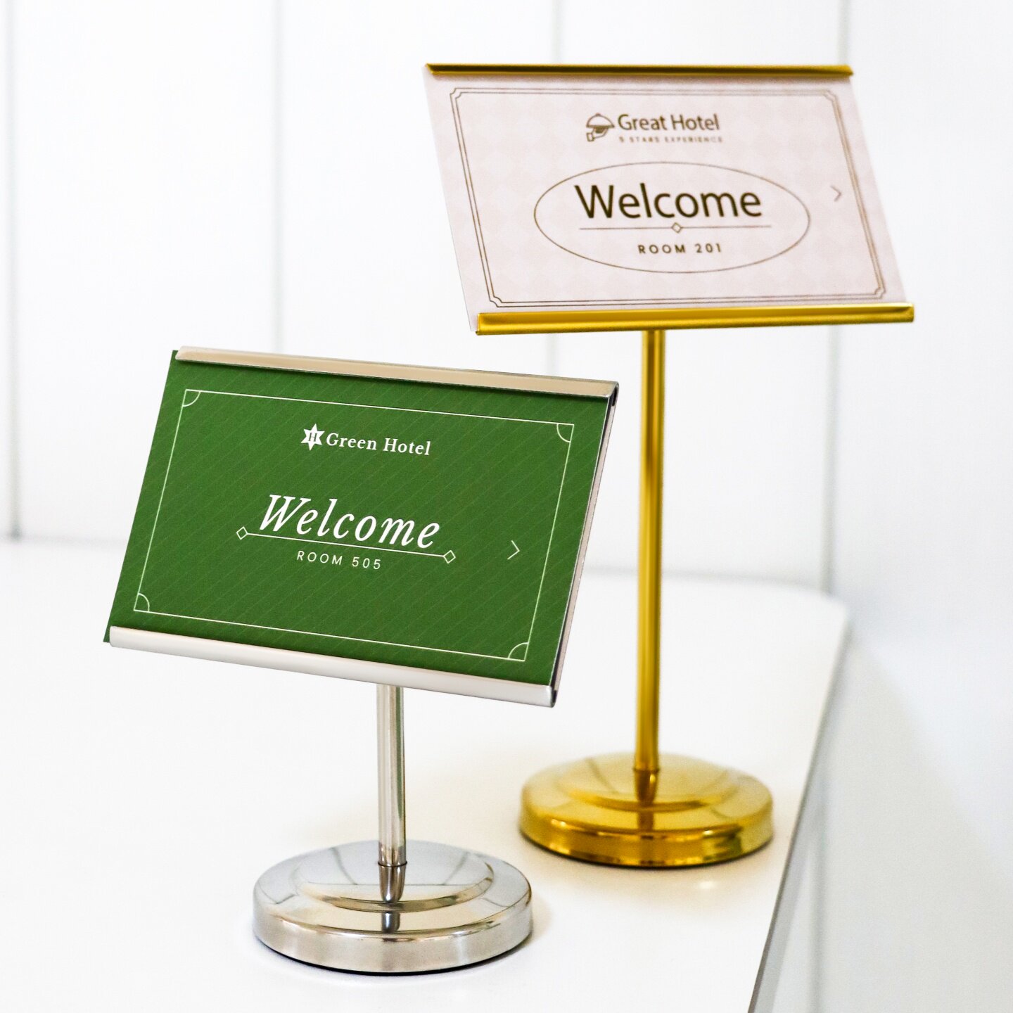 不锈钢价格牌标价签台签座位牌台卡展示架子桌牌号卡片夹扫码点餐展示牌自助餐菜品标签牌饮桌号牌产品标识卡