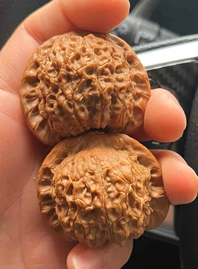 文玩核桃血麒麟精品配对天然野生盘玩手把件男女古玩高端狮子头