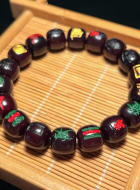 文玩手串白玉菩提根手串麻将十三幺原创雀实要发男女时尚单圈