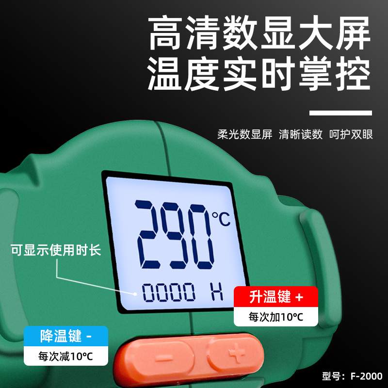 【优质供应商】数显热风枪工业级大功率美缝热缩膜汽车贴膜烘烤枪