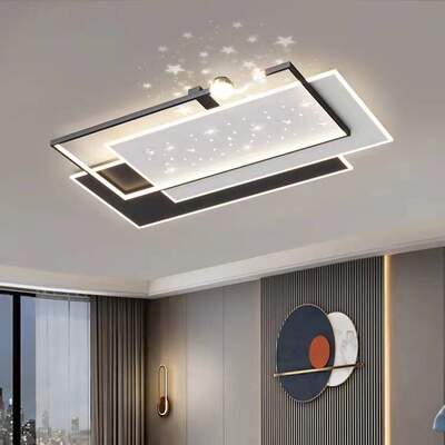 led新款客厅大灯简约现代大气轻奢流星雨星空卧室灯具组合套餐