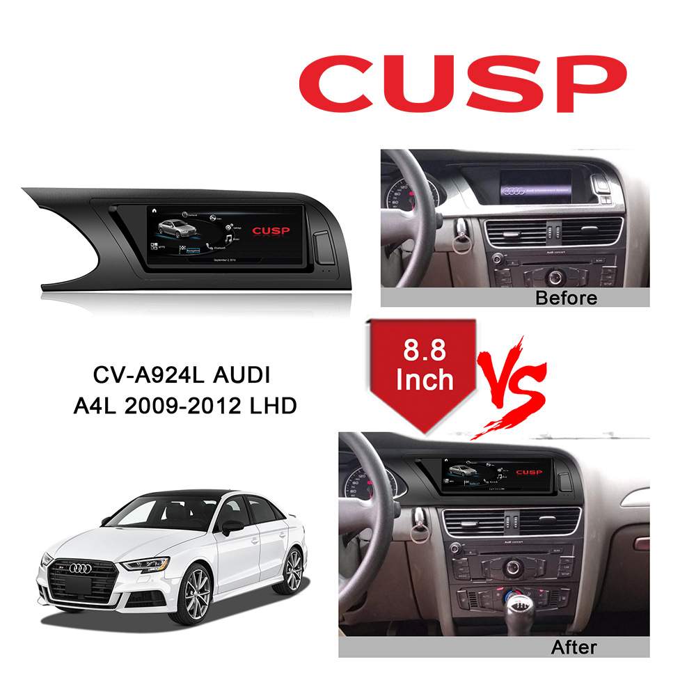 A4L 2009-2012  左肽导航8.8寸原车风格IPS屏导航仪一体机