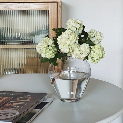 收集时光Camus say为 家 而 生 手工玻璃大花瓶 绣球洋甘菊 包邮