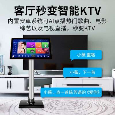 InAndon音王点歌机家庭ktv音响点唱机触摸屏家用一体机卡拉OK套装