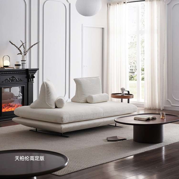 写意空间prado沙发大小户型客厅轻奢普拉多棉麻直排双面布艺沙发