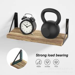 墙上置物架木制一字隔板托架墙壁挂厨房三角支架书架收纳简易北欧