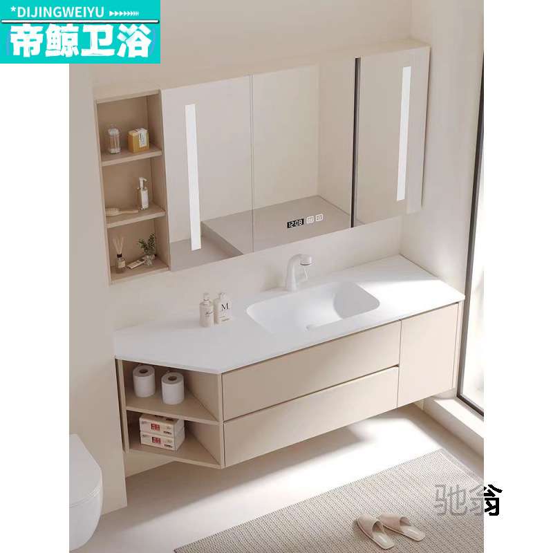 Ts无缝斜角异形浴室柜浴室柜切角浴室柜洗脸盆洗手台智能洗漱