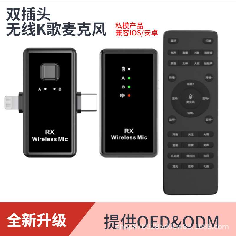 双插头显示屏无线麦克风声卡全套一体机伴奏长续航microphone话筒