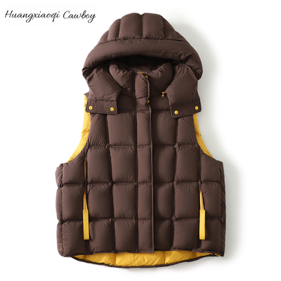 宽松90白鸭绒羽绒马甲