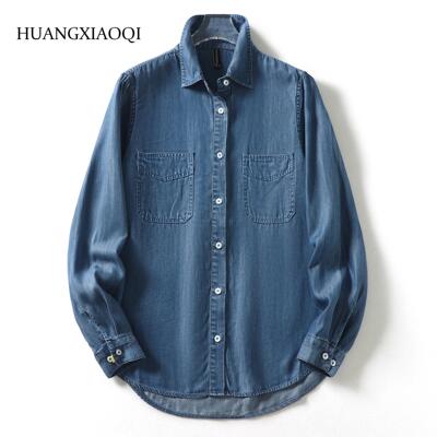 HuangxiaoqiCowboy秋季牛仔衬衣