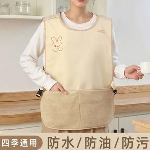 防水防油高做饭坎肩2025围裙污厨房颜值围家用衣罩腰 马甲背心新款