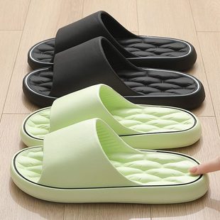 防滑踩屎感浴室EVA拖鞋 夏女士凉拖男家用家居厚底厚底凉拖鞋