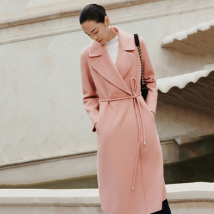 珂莱商场同款2025秋冬季新款女装气质通勤羊毛羊绒双面呢大衣外套