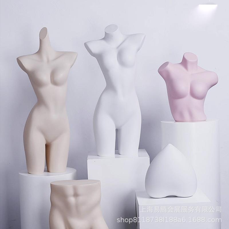 服装店模特道具女装橱窗人台衣服展示架子全身婚纱人体半身胸膜