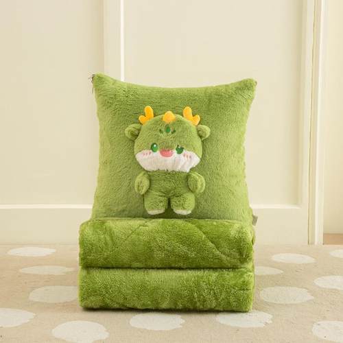 2025款龙年行大运兔兔绒温柔亲肤小奶龙抱枕被软糯柔暖兔毛绒细长