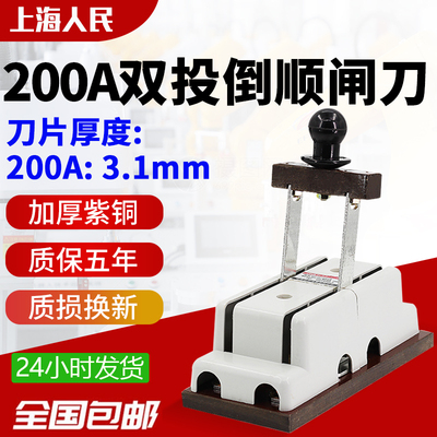 200A双投闸刀开关两相两线