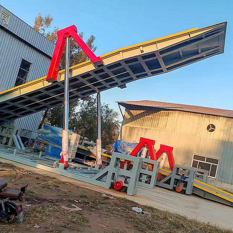 厂家供应移动式液压翻板机移动式卸粮机大型后翻卸车机