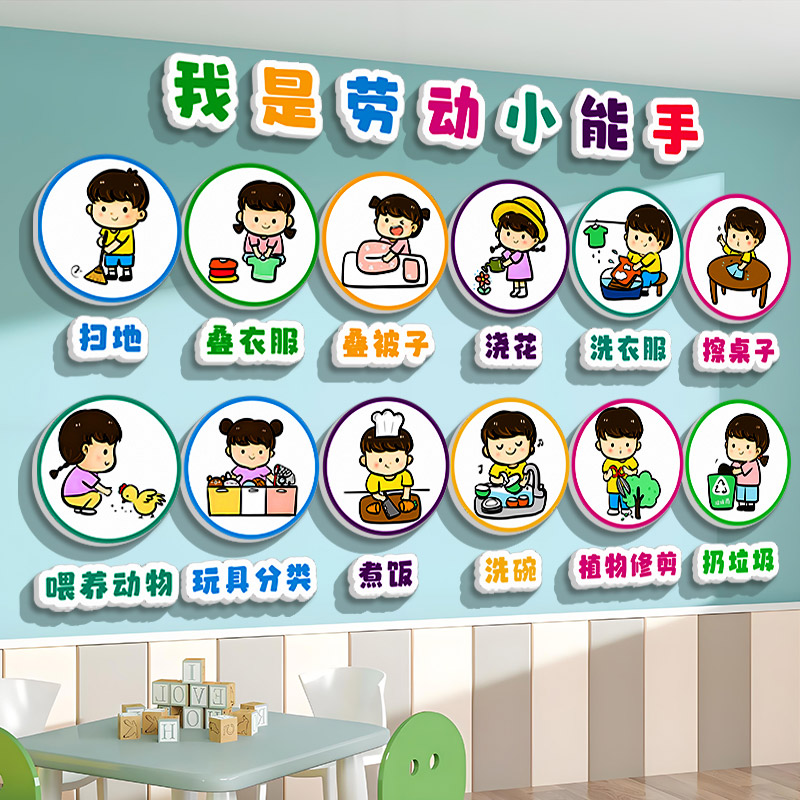 卫生角后墙教室宣传栏墙面贴