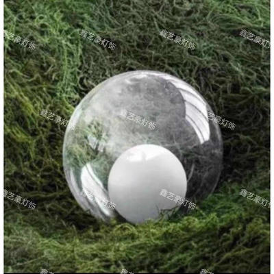 仿生植物造景苔藓景观灯球软装落地绿植亚克力防水走廊草平灯