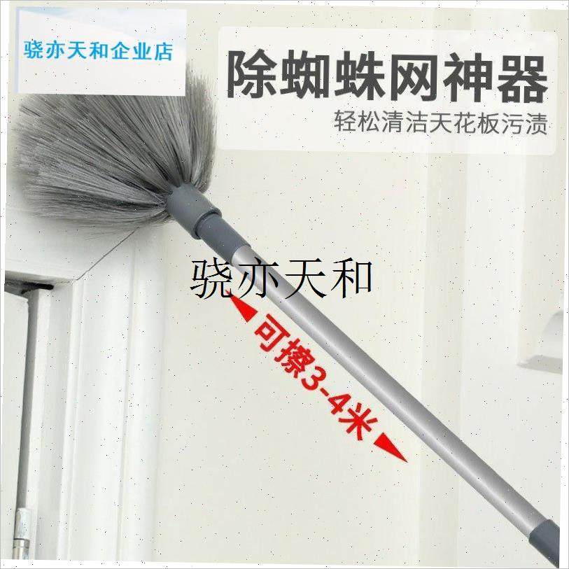 l用屋顶硬毛清洁刷加长杆s可伸缩天花板扫蜘蛛网清洁除尘鸡毛掸子,家庭/个人清洁工具,除尘掸,淘宝优惠券,粉丝福利购,淘宝优惠卷
