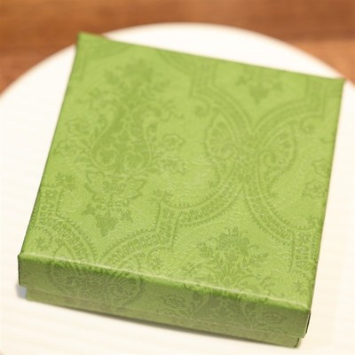 极速Viantage Matcha Green Jewelry Gift Box Pattern Handmade