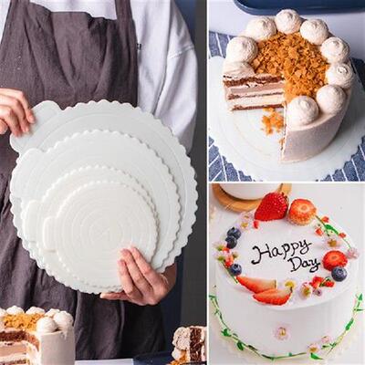 极速3PCS Reusable Ropund Mousse Cake Boards Plastic Cakeboar