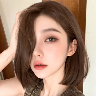 极速假发女短发一刀切假发套女款自然减龄仿全真人T发中分波波头