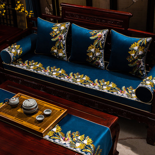 极速红木沙c发坐垫新中式家具座垫罗汉床垫子五件套实木沙发垫套