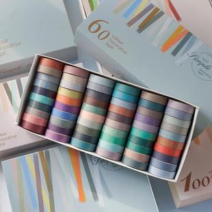 Color Washi Tape 极速5Rolls Decorative Soliod Set Maskin box