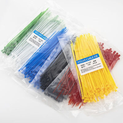 极速赫思迪格JG-1102彩色尼龙扎带自锁式理线带4M*250600条(白/黑