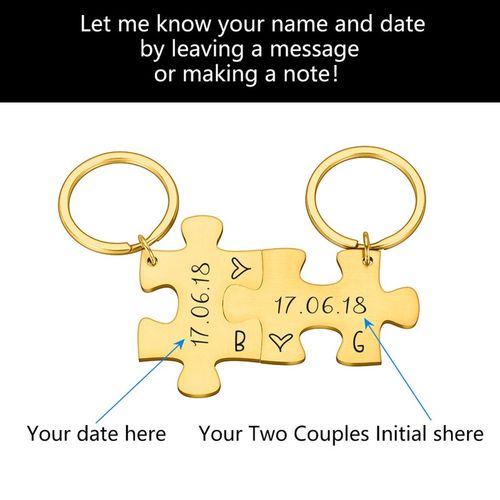 极速2PCS Couple Keychain Valentines GiIfts for Husband Wife