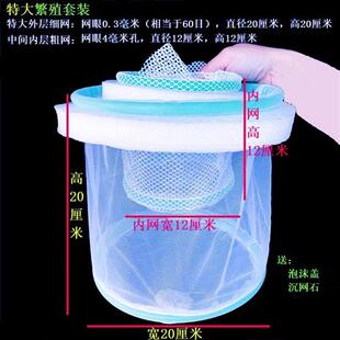 新品新款孔雀鱼繁殖盒密网鱼缸隔离盒悬浮式漂浮孵V化鱼苗小幼母