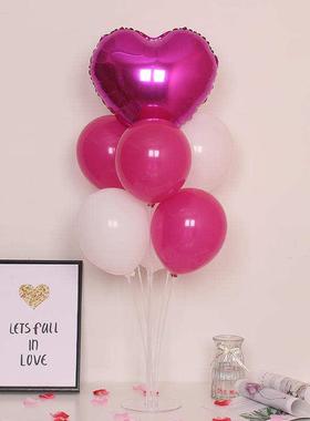 极速新款桌飘气球束树立柱支架创意结婚庆开业情人V节生日装饰布