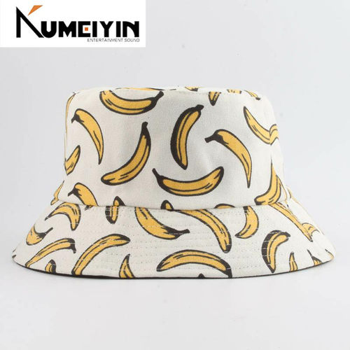 新品PanaMag BuCket Hat Men   BuCket  Banana Print-