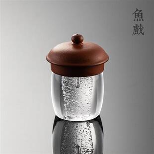 极速琉璃盖置紫砂茶壶盖托功r夫茶具配件水晶P玻璃摆件日式禅意茶