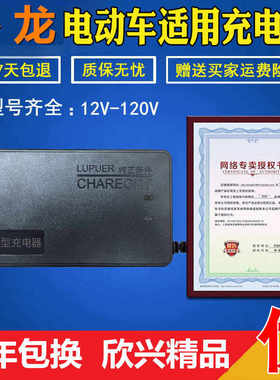 极速卧龙电动车充电器适用24V48V12AH60CV64V72V80V84V96V20AH通