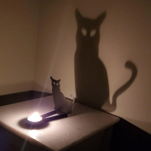 Shadow Pumpk 新品 Funny Black MeUtal Holders Halloween Candle