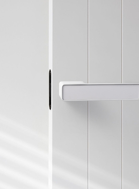 极速白色室内卧室门锁房r间门把手磁吸静音木门锁生态奶油风简约