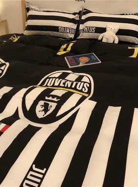 极速黑白格子潮牌被套四件套男生寝室大学M生床上用品宿舍床单人