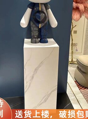 极速安s大理石柱子底座雕塑摆台岩板电视柜O客厅玄关落地基座花架