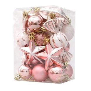 Christmas Ball Ornaments Decorations Pink Tree For 29PCS