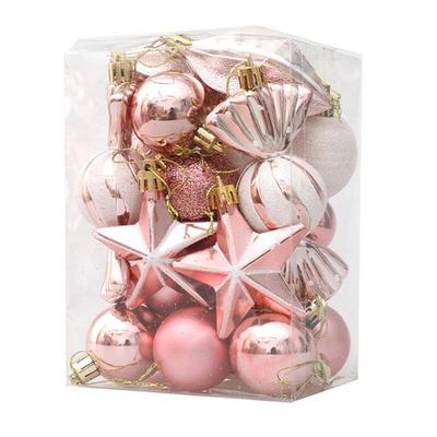 20/29PCS Pink Christmas Ball Ornaments Tree Decorations For