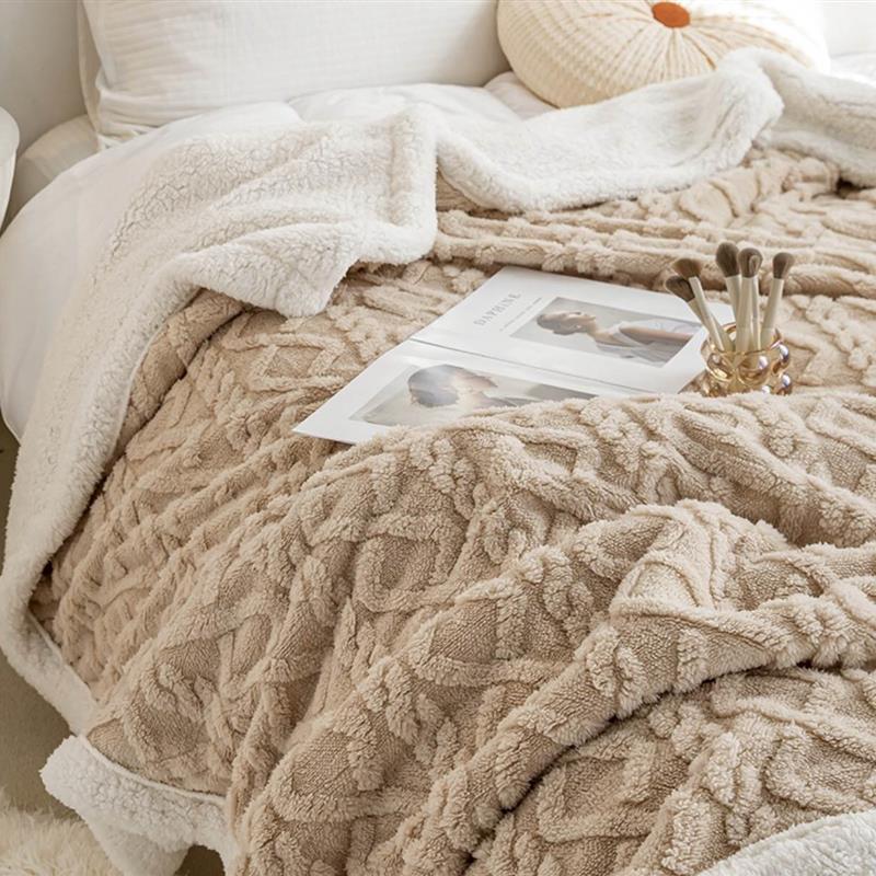 被子毛毯 velvet thick warm winter quilt duvet 2sides blanket