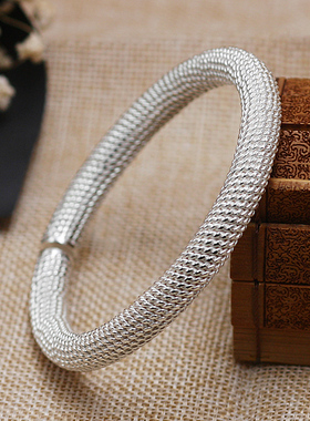传承S999细芙蓉桂花镯麻编