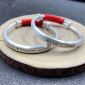 古法手工定制宝宝银手镯婴儿S999纯银一对小孩儿童满月送礼银镯子