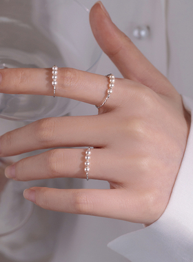 【巷南】925纯银珍珠戒指