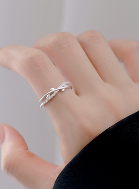 【巷南】999纯银枝芽素圈